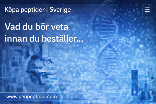 Köpa peptider i Sverige – forskningspeptider med COA och hög renhet