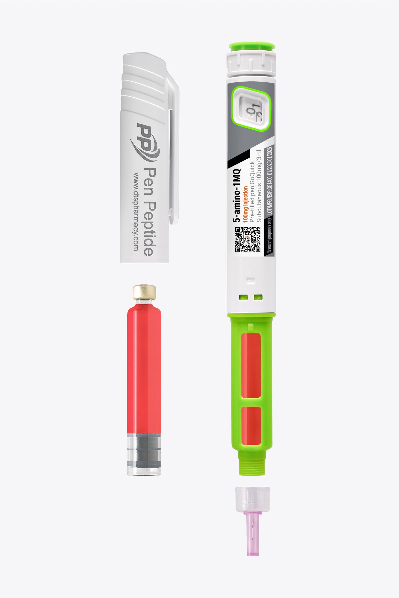 5-amino-1MQ peptid i form av en penna för subkutan användning